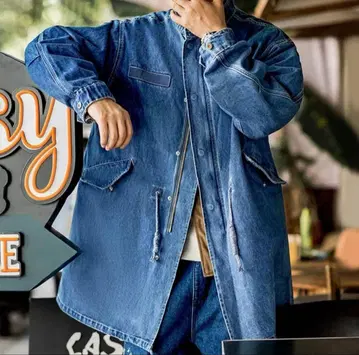 NORMEN (노먼) 데님 자켓 피쉬테일 후드티 M 사이즈