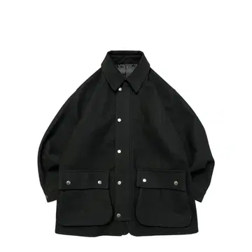 [ 새상품급 ] USED 00s 옷깃 절개 울 헌팅 자켓 블랙