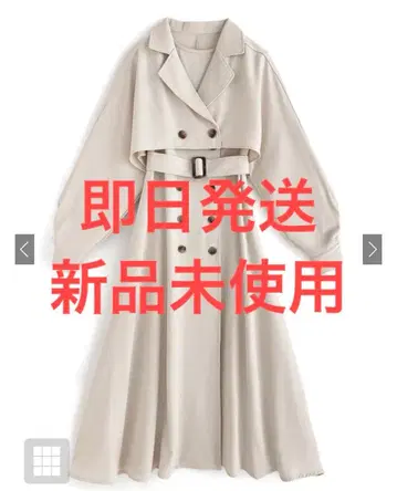 [ 미사용 새상품 택 포함 ] 벨트 포함 3way 트렌치코트 트렌치코트