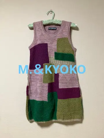 M.&KYOKO 패치워크풍 슬리브리스 니트 튜닉