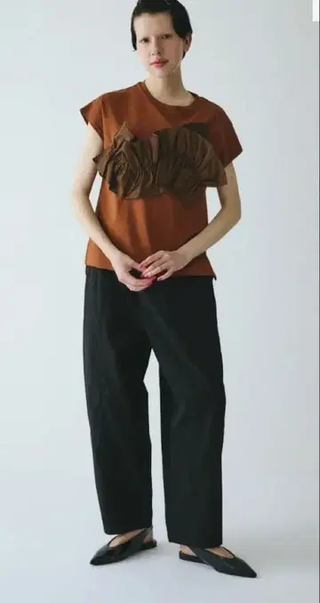 해린 도트 사이 Switching cocoon pants 36