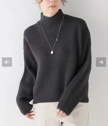 IENA 프렌치 울 풀오버 니트 그레이