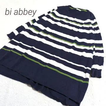 bi abbey 비 애비 3L 오버 니트 튜닉 보더