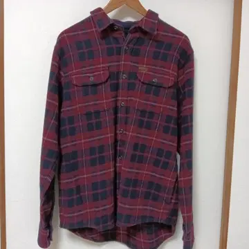 ORVIS 빨검 체크 플란넬 셔츠