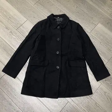 블랙 버튼 코트 S 사이즈