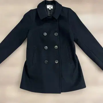 INES DE LA FRESSANGE 네이비 피 코트