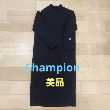 유나이티드 애로우즈 챔피온 종이상자 맨투맨 원피스 블랙