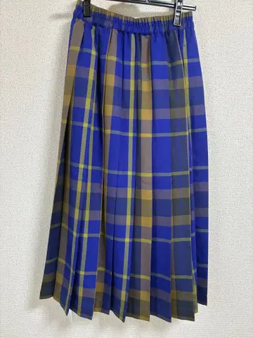 LA47-25R901 블루 계열 플리츠 스커트 사이즈 36