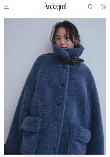 Andequal 보아 자켓 파랑