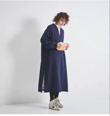 새상품급 베리떼꾸르 vc-2553 V넥 리브 원피스 BLACK 색상