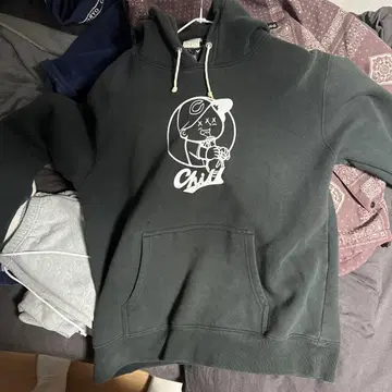 캐릭터 프린트 후드 부착 후드티