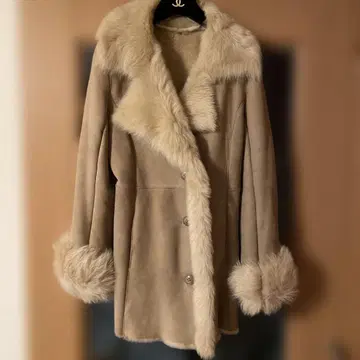 스타일 노트 리얼 무스탕 코트 퍼 포함 램 가죽 코트