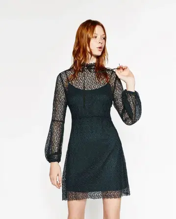 ZARA BASIC 전체 레이스 원피스