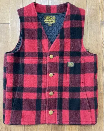 Cootie Productions 체크 무늬 울 베스트