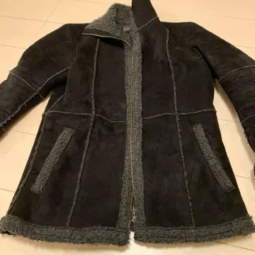 YEVS 다크 그레이 양가죽 자켓 S