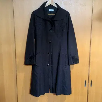 HIIROKO BIS 블랙 롱 코트