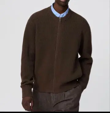 유니클로C / 크루넥 풀 집업 가디건 L 사이즈 택 없음