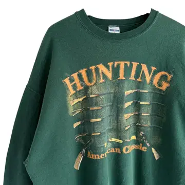 90s 빈티지 JERZEES HUNTING 맨투맨 그린 L1