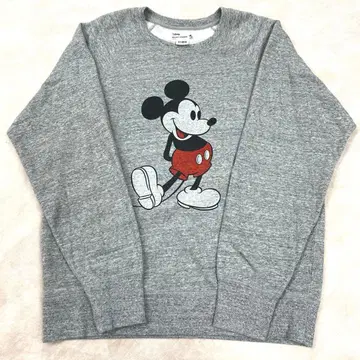 [ UNIQLO ] 유니클로 맨투맨 그레이 미키마우스 빅 프린트