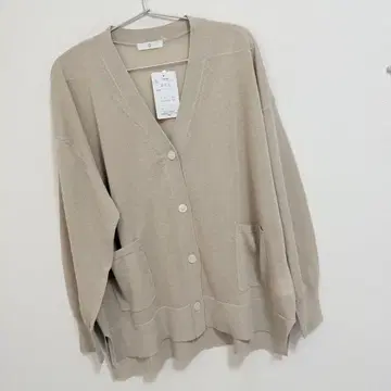 [세탁 가능] 서머 내추럴 오버사이즈 시어 V넥 니트 가디건 CF