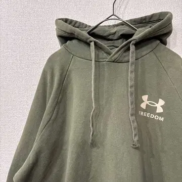 언더아머 후드티 로고 백 프린트 미국 빈티지 의류 M 3452