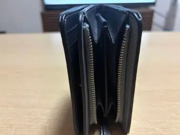 그레이 합성 피혁 장지갑