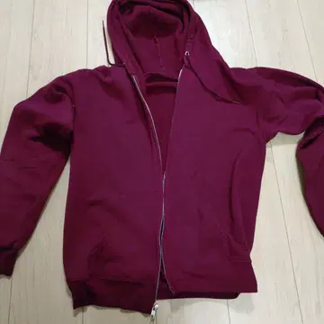 크롭 지퍼 후드티