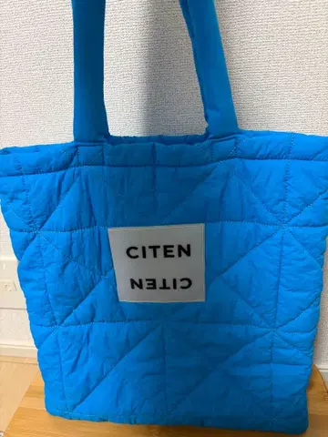CITEN 퀼팅 토트백 파랑
