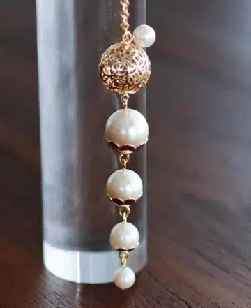 오비 장식 수구 진주 족두리 골드 금 화이트 화이트 펄 기모노 꽃 책갈피