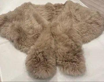 다나카 히사 퍼 숄 베이지