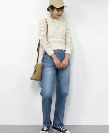 IENA 이에나 로우 게이지 시스루 니트 풀오버 베이지