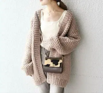 SHIPS 로우 게이지 핸드 니트 가디건