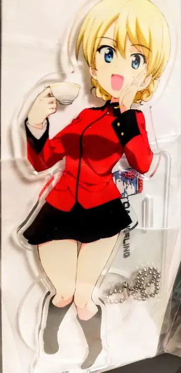 새상품 걸즈 앤 판처 드링크 아크릴 스탠드 다즐링 성그로 걸판