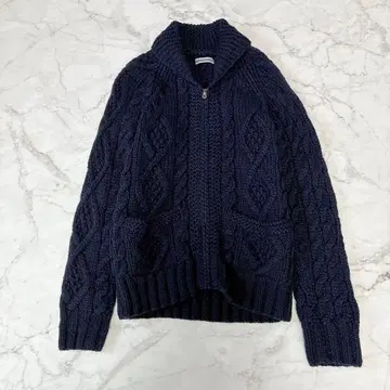 팔름스 인터내셔널 팔라스 팰리스 케이블 니트 가디건 네이비