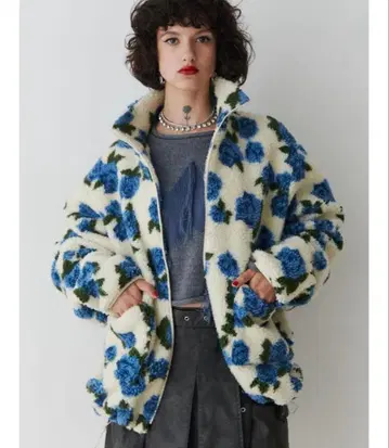 jouetie 패턴 보아 자켓 블루