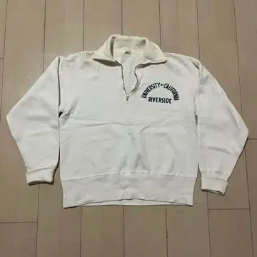 50s 60s 빈티지 하프 지퍼 맨투맨 런택 챔피온