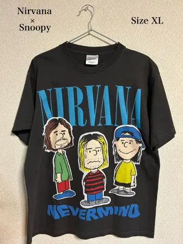 Nirvana x Snoopy 콜라보 T셔츠 size XL 새상품 미사용
