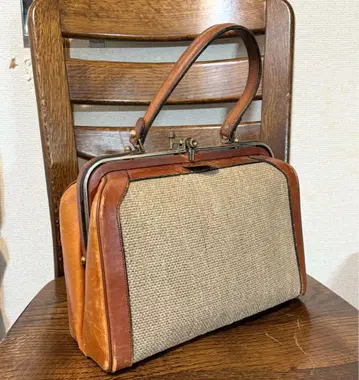 린넨과 가죽 핸드백