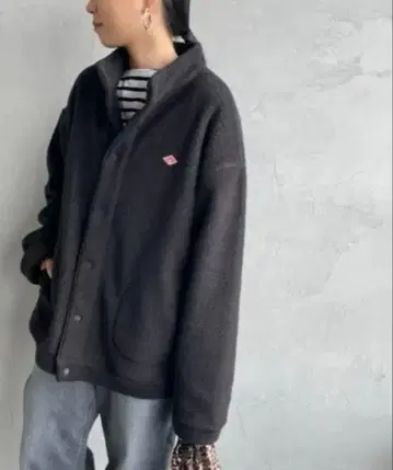 단톤 플리스 자켓 블랙