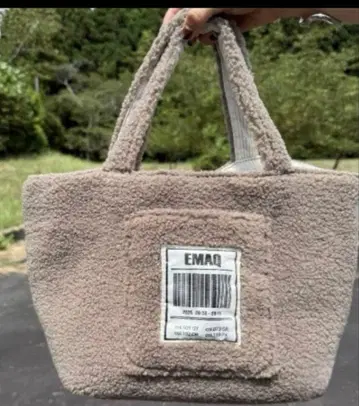 [ 새상품 ] 시마무라 MAYO 리버서블 보아 토트백 모카 x 아이보리