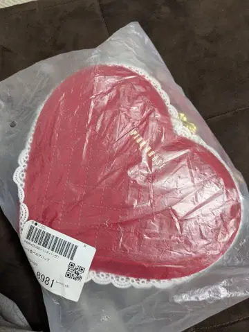 미개봉 새상품 하트형 벨로아 백 아카 레드 스위트 메모리즈 핑크하우스