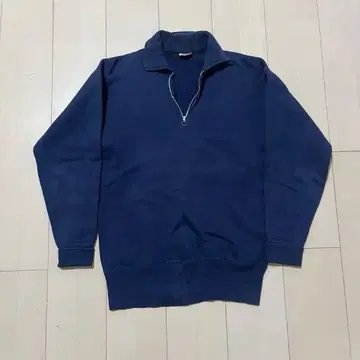 50s 60s 헤인즈 빈티지 하프 지퍼 맨투맨 네이비 컨디션 최상