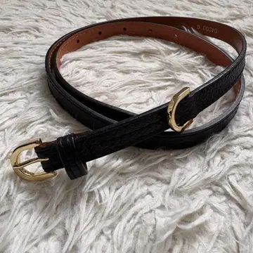 미사용급 MAISON BOINET 가죽 벨트 블랙 골드 22AW