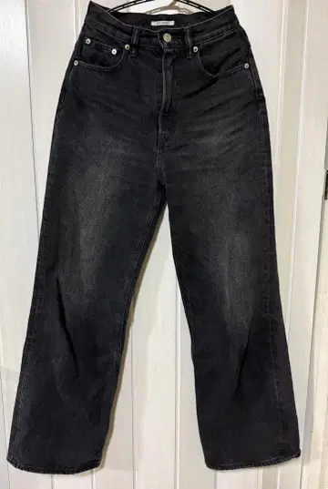 SLY 와이드 스트레이트 데님 블랙 0