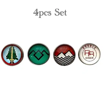 [ 4개 세트 ] 트윈 피크스 핀즈 라펠 핀 TWIN PEAKS
