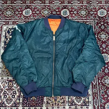 90s 기업 로고 MA-1 플라이트 자켓 리버서블