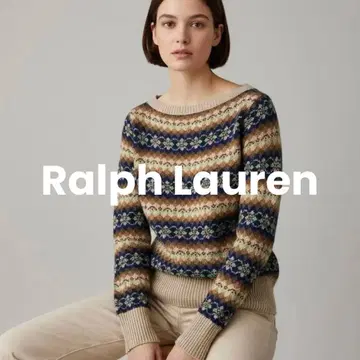 [고품질] 랄프 로렌 페어아일 패턴 울 캐시미어 혼방 스웨터 S
