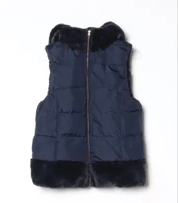 [새상품급] PICCIN 네이비 후드 부착 다운 베스트 L 사이즈