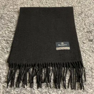 아쿠아 스큐텀 캐시미어 100% 머플러 블랙