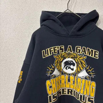 미국 빈티지 의류 후드티 프린트 팀 로고 블랙 M 3435